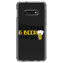 DistinctInk® Clear Shockproof Hybrid Case for Apple iPhone / Samsung Galaxy / Google Pixel - I'm a Football & Beer Kinda Guy