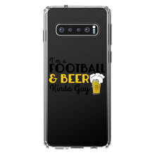 DistinctInk® Clear Shockproof Hybrid Case for Apple iPhone / Samsung Galaxy / Google Pixel - I'm a Football & Beer Kinda Guy
