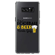 DistinctInk® Clear Shockproof Hybrid Case for Apple iPhone / Samsung Galaxy / Google Pixel - I'm a Football & Beer Kinda Guy