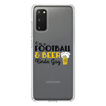 DistinctInk® Clear Shockproof Hybrid Case for Apple iPhone / Samsung Galaxy / Google Pixel - I'm a Football & Beer Kinda Guy