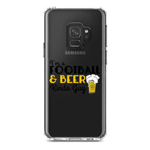 DistinctInk® Clear Shockproof Hybrid Case for Apple iPhone / Samsung Galaxy / Google Pixel - I'm a Football & Beer Kinda Guy