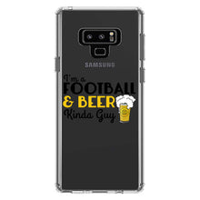 DistinctInk® Clear Shockproof Hybrid Case for Apple iPhone / Samsung Galaxy / Google Pixel - I'm a Football & Beer Kinda Guy