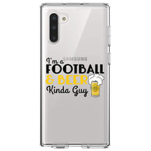 DistinctInk® Clear Shockproof Hybrid Case for Apple iPhone / Samsung Galaxy / Google Pixel - I'm a Football & Beer Kinda Guy