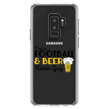 DistinctInk® Clear Shockproof Hybrid Case for Apple iPhone / Samsung Galaxy / Google Pixel - I'm a Football & Beer Kinda Guy