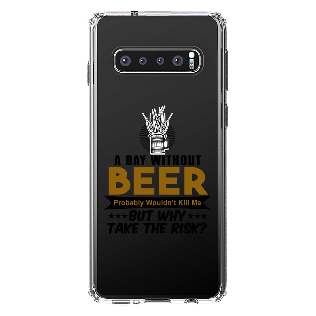 A Day Without Beer Why Take the Risk Clear Shockproof iPhone Case, view 17