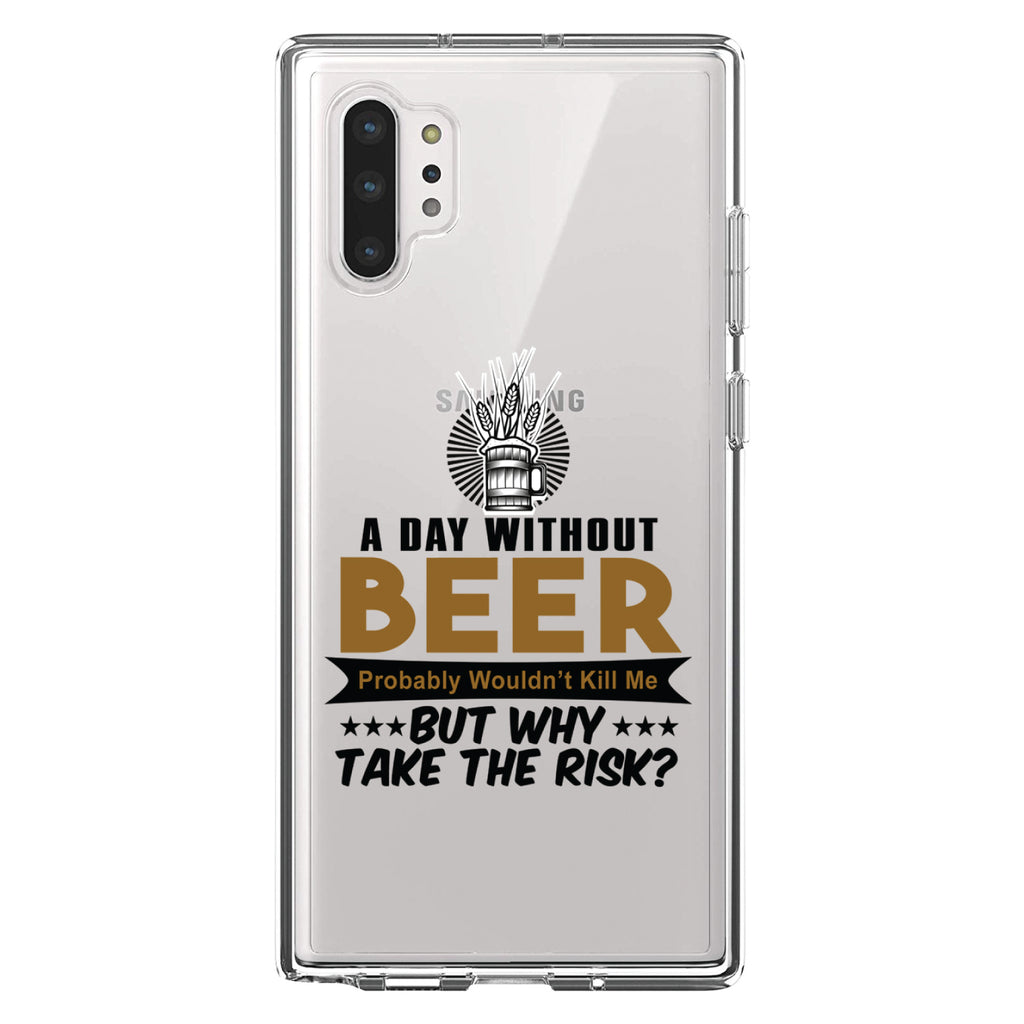 A Day Without Beer Why Take the Risk Clear Shockproof iPhone Case, view 10