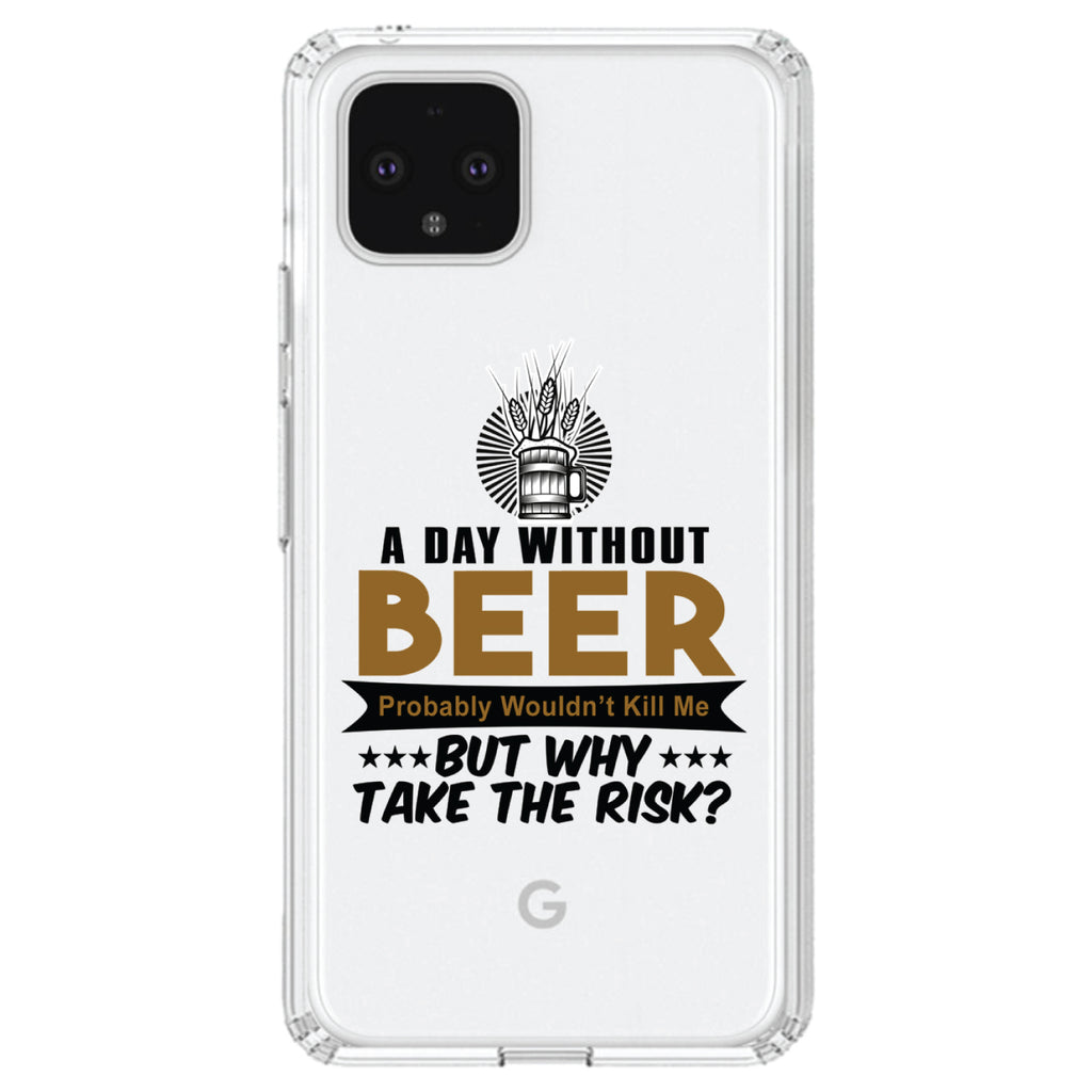 A Day Without Beer Why Take the Risk Clear Shockproof iPhone Case, view 24