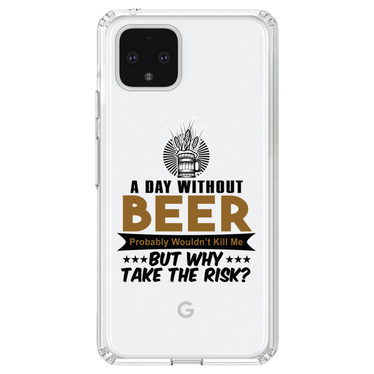 A Day Without Beer Why Take the Risk Clear Shockproof iPhone Case, view 23