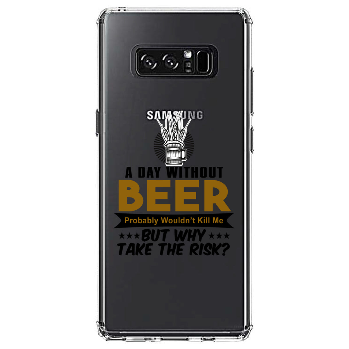 A Day Without Beer Why Take the Risk Clear Shockproof iPhone Case, view 12