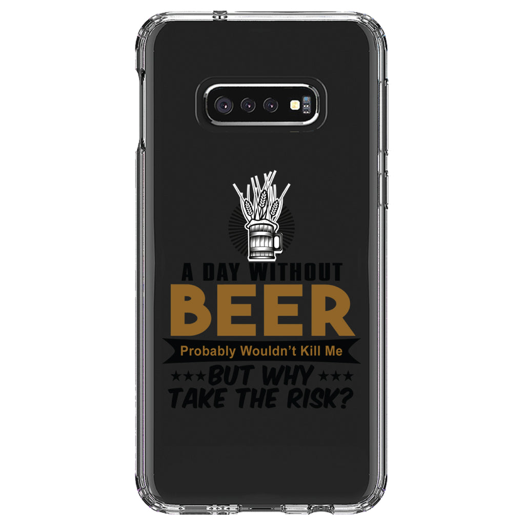 A Day Without Beer Why Take the Risk Clear Shockproof iPhone Case, view 18