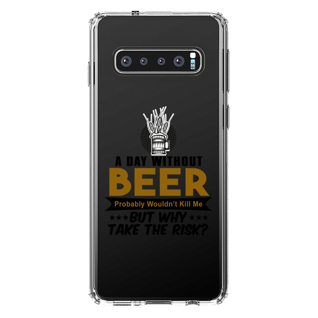 A Day Without Beer Why Take the Risk Clear Shockproof iPhone Case, view 16
