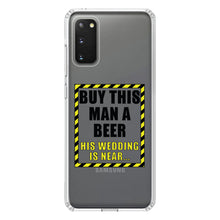 DistinctInk® Clear Shockproof Hybrid Case for Apple iPhone / Samsung Galaxy / Google Pixel - Buy This Man a Beer His Wedding is Near