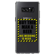 DistinctInk® Clear Shockproof Hybrid Case for Apple iPhone / Samsung Galaxy / Google Pixel - Buy This Man a Beer His Wedding is Near