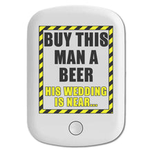 DistinctInk Magnetic Battery Pack, Wireless Portable Charger with USB-C Cable, Compatible with MagSafe iPhone 14 / 13 / 12 Series - Buy This Man a Beer His Wedding is Near