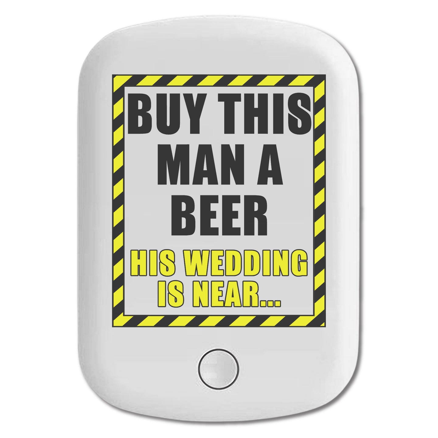 DistinctInk Magnetic Battery Pack, Wireless Portable Charger with USB-C Cable, Compatible with MagSafe iPhone 14 / 13 / 12 Series - Buy This Man a Beer His Wedding is Near