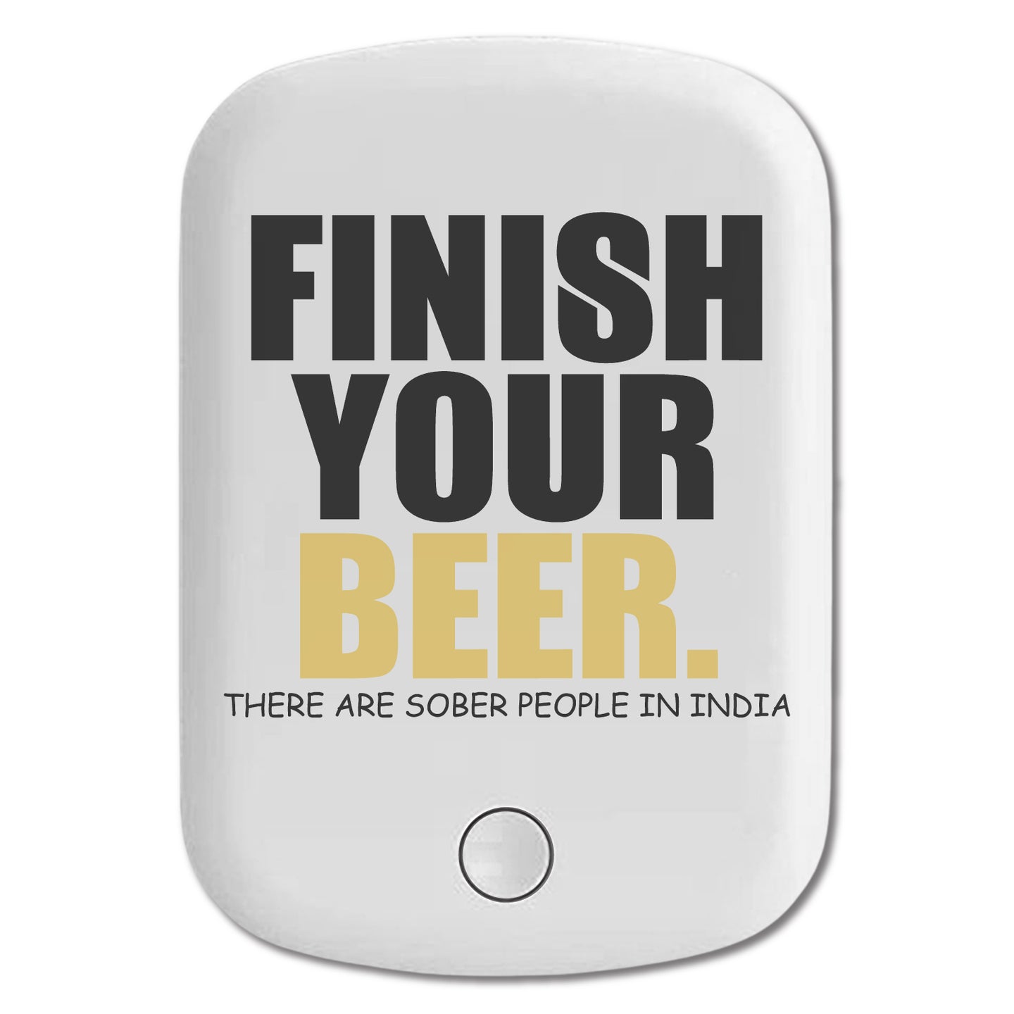 DistinctInk Magnetic Battery Pack, Wireless Portable Charger with USB-C Cable, Compatible with MagSafe iPhone 14 / 13 / 12 Series - Finish Your Beer.  Sober People in India.