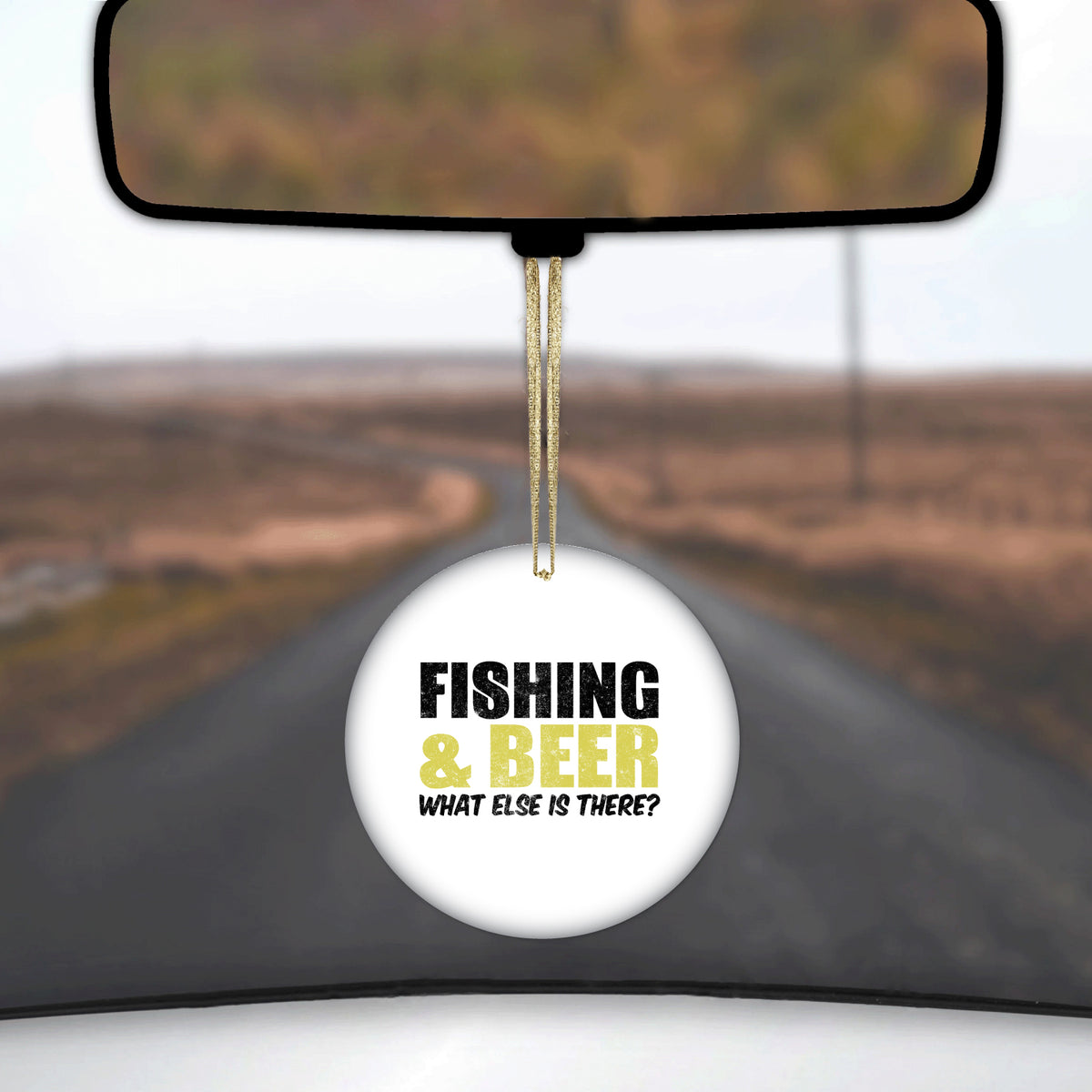 Fishing & Beer. What Else is There? Ceramic Ornament, view 3
