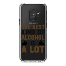 DistinctInk® Clear Shockproof Hybrid Case for Apple iPhone / Samsung Galaxy / Google Pixel - The Best Kind of Alcohol is A LOT