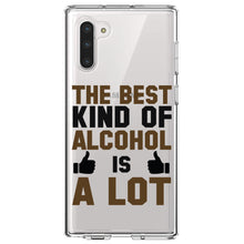 DistinctInk® Clear Shockproof Hybrid Case for Apple iPhone / Samsung Galaxy / Google Pixel - The Best Kind of Alcohol is A LOT