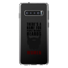 DistinctInk® Clear Shockproof Hybrid Case for Apple iPhone / Samsung Galaxy / Google Pixel - Name For People Without Beards:  Women