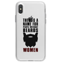 DistinctInk® Clear Shockproof Hybrid Case for Apple iPhone / Samsung Galaxy / Google Pixel - Name For People Without Beards:  Women