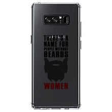 DistinctInk® Clear Shockproof Hybrid Case for Apple iPhone / Samsung Galaxy / Google Pixel - Name For People Without Beards:  Women