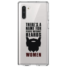 DistinctInk® Clear Shockproof Hybrid Case for Apple iPhone / Samsung Galaxy / Google Pixel - Name For People Without Beards:  Women