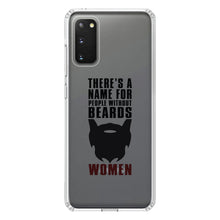 DistinctInk® Clear Shockproof Hybrid Case for Apple iPhone / Samsung Galaxy / Google Pixel - Name For People Without Beards:  Women