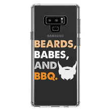 DistinctInk® Clear Shockproof Hybrid Case for Apple iPhone / Samsung Galaxy / Google Pixel - Beards, Babes And BBQ