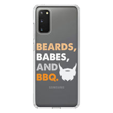 DistinctInk® Clear Shockproof Hybrid Case for Apple iPhone / Samsung Galaxy / Google Pixel - Beards, Babes And BBQ