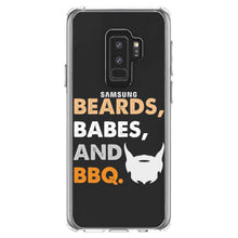 DistinctInk® Clear Shockproof Hybrid Case for Apple iPhone / Samsung Galaxy / Google Pixel - Beards, Babes And BBQ