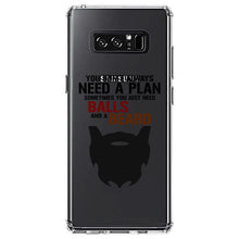 DistinctInk® Clear Shockproof Hybrid Case for Apple iPhone / Samsung Galaxy / Google Pixel - Don't Always Need a Plan Just Balls & A Beard