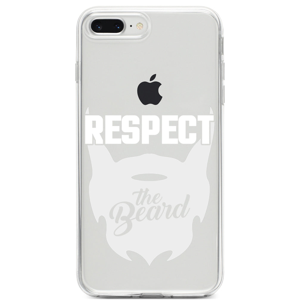 Respect the Beard Clear Shockproof iPhone Case, view 6