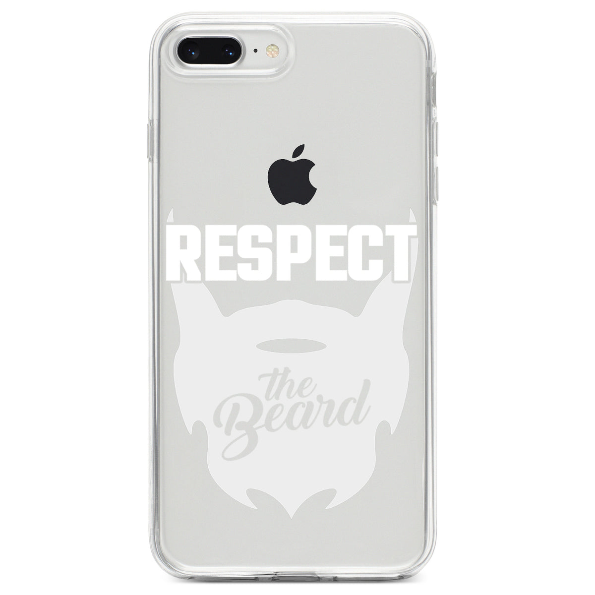 Respect the Beard Clear Shockproof iPhone Case, view 6