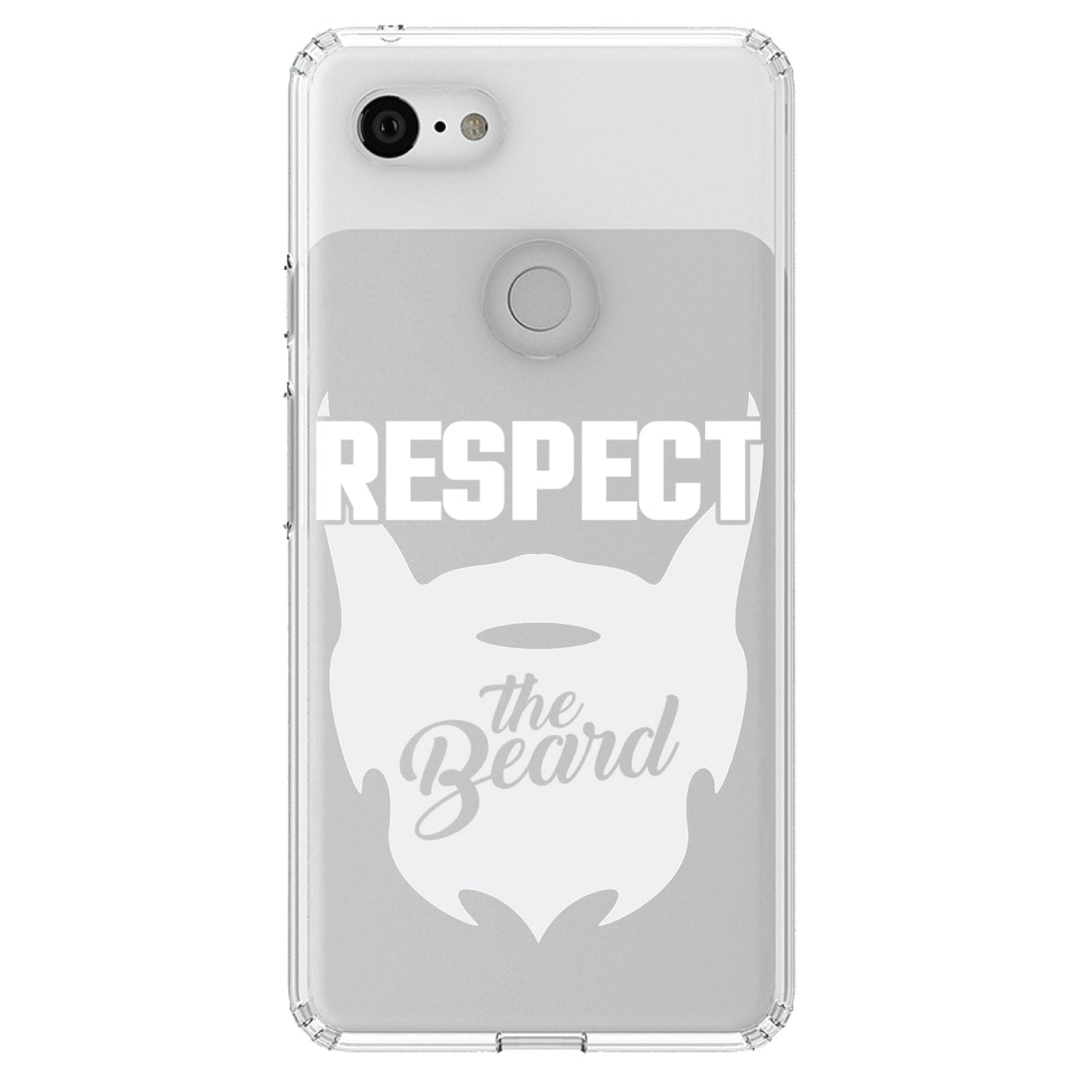 Respect the Beard Clear Shockproof iPhone Case, view 21