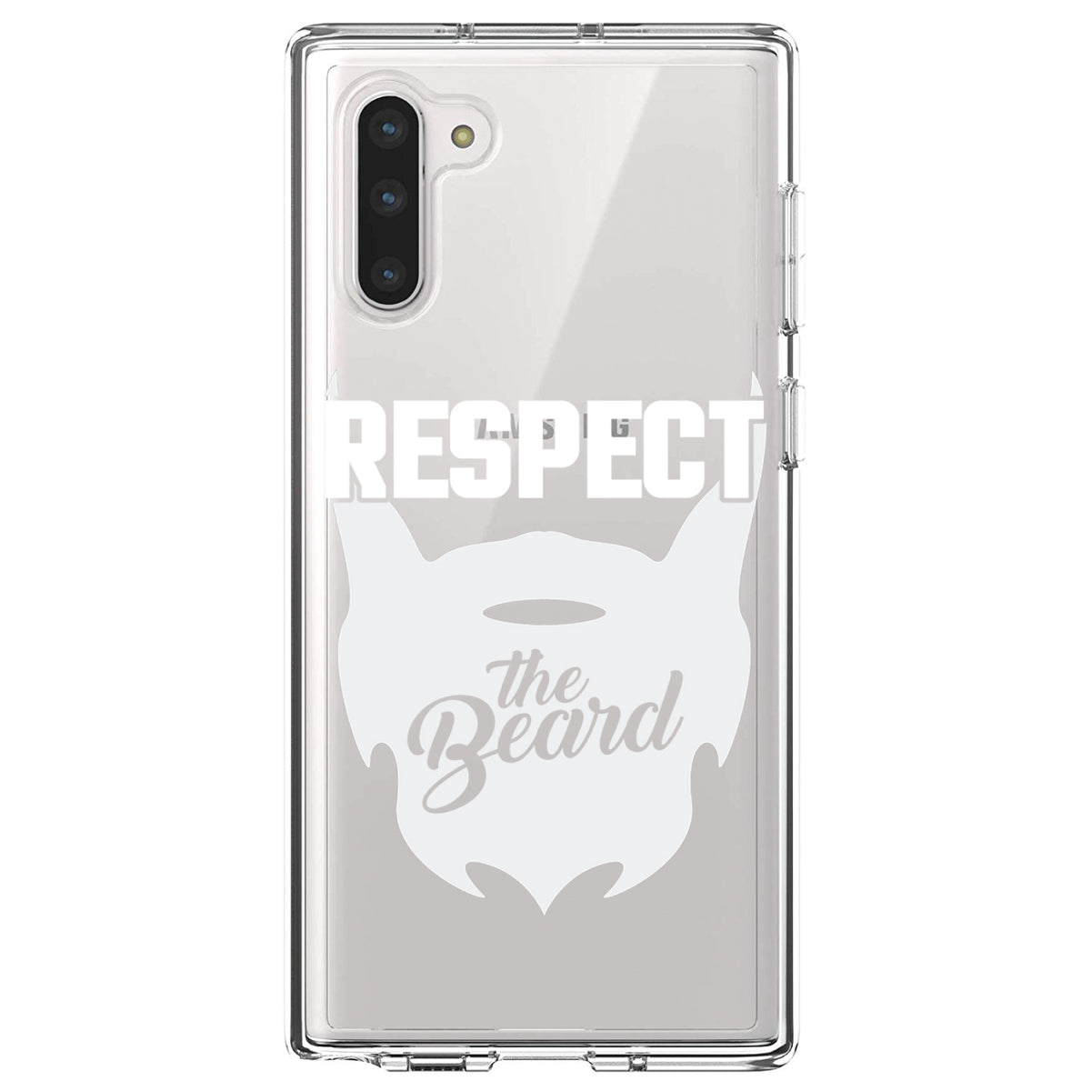 Respect the Beard Clear Shockproof iPhone Case, view 9