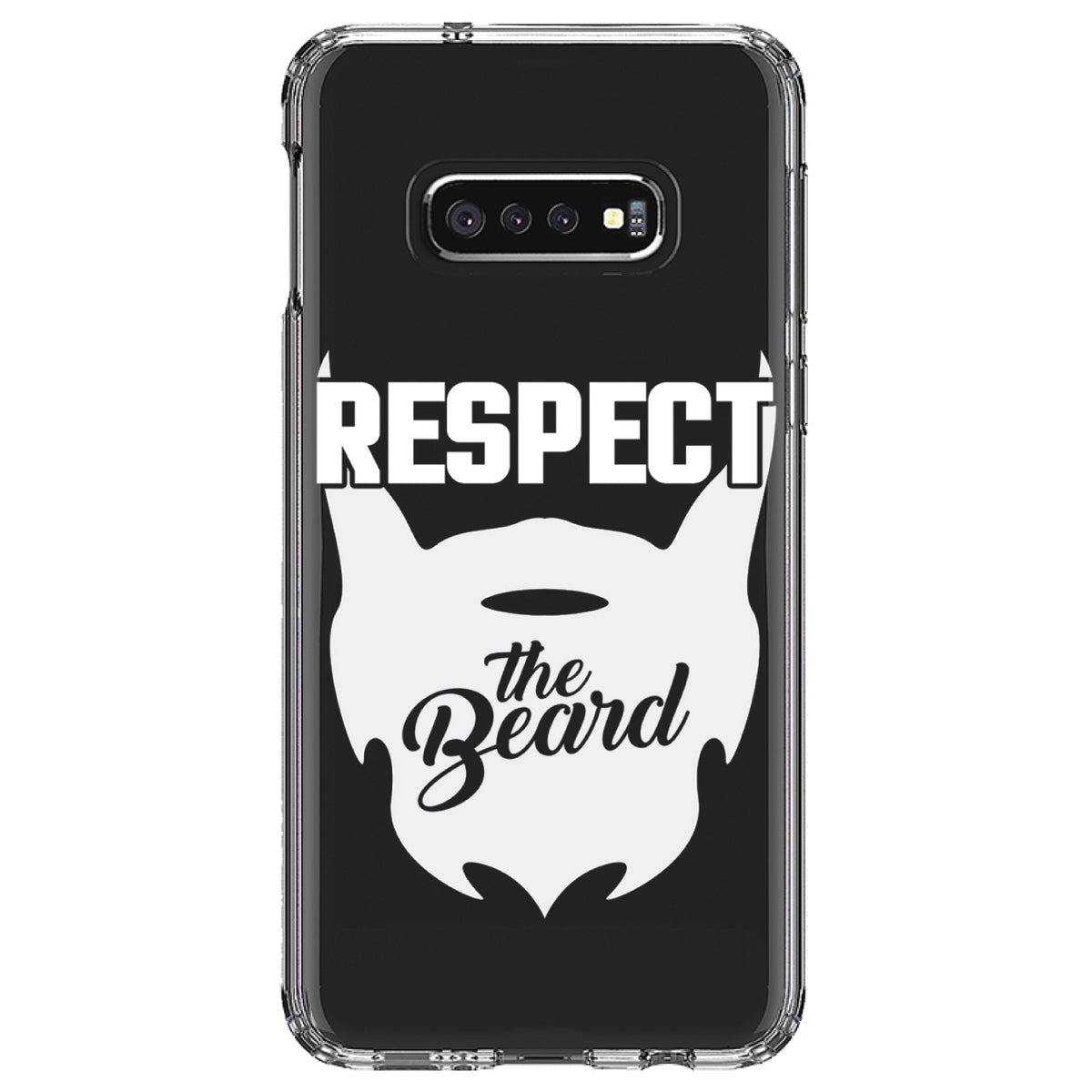 Respect the Beard Clear Shockproof iPhone Case, view 18