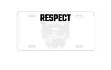 DistinctInk Custom Aluminum Decorative Vanity Front License Plate - Respect the Beard