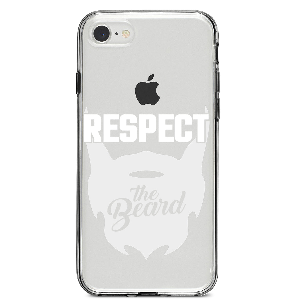 Respect the Beard Clear Shockproof iPhone Case, view 5