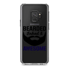DistinctInk® Clear Shockproof Hybrid Case for Apple iPhone / Samsung Galaxy / Google Pixel - Bearded Inked & Awesome