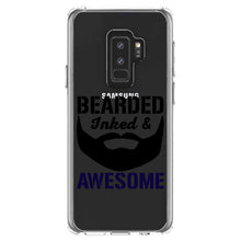 DistinctInk® Clear Shockproof Hybrid Case for Apple iPhone / Samsung Galaxy / Google Pixel - Bearded Inked & Awesome
