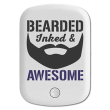 DistinctInk Magnetic Battery Pack, Wireless Portable Charger with USB-C Cable, Compatible with MagSafe iPhone 14 / 13 / 12 Series - Bearded Inked & Awesome