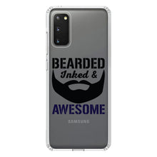 DistinctInk® Clear Shockproof Hybrid Case for Apple iPhone / Samsung Galaxy / Google Pixel - Bearded Inked & Awesome