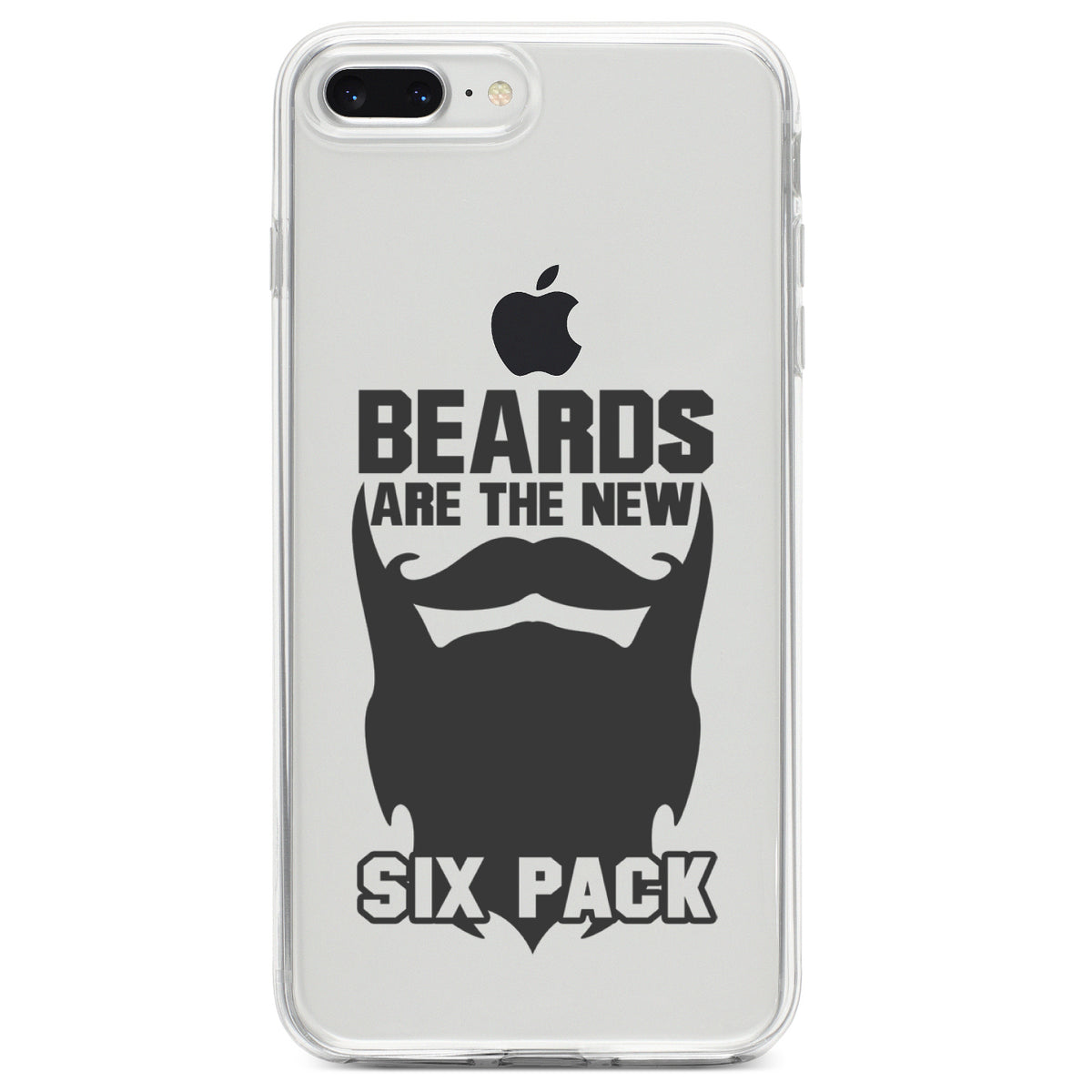 Beards are the New Six Pack Clear Shockproof iPhone Case, view 6