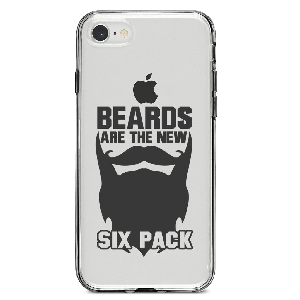 Beards are the New Six Pack Clear Shockproof iPhone Case, view 5