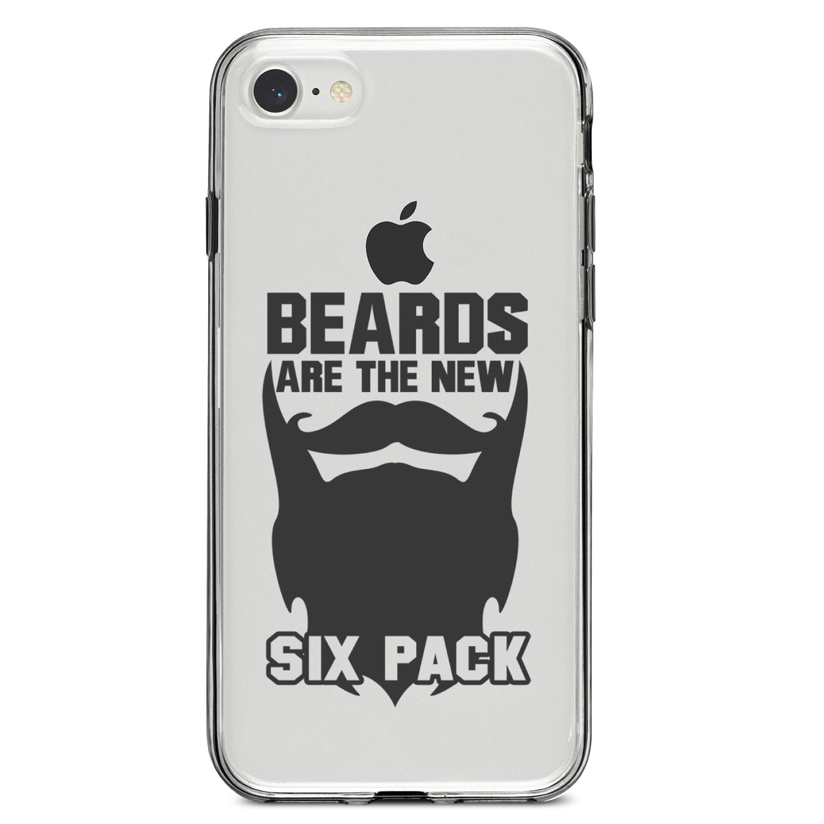 Beards are the New Six Pack Clear Shockproof iPhone Case, view 5