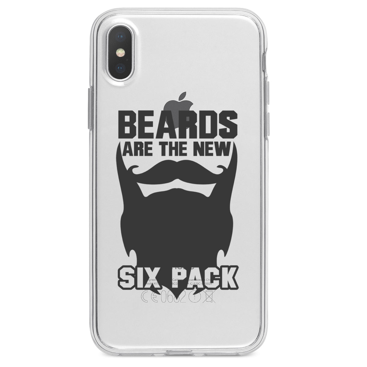 Beards are the New Six Pack Clear Shockproof iPhone Case, view 3