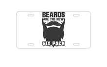 DistinctInk Custom Aluminum Decorative Vanity Front License Plate - Beards are the New Six Pack
