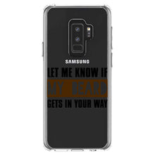 DistinctInk® Clear Shockproof Hybrid Case for Apple iPhone / Samsung Galaxy / Google Pixel - Let Me Know if My Beard Gets in Your Way