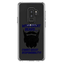 DistinctInk® Clear Shockproof Hybrid Case for Apple iPhone / Samsung Galaxy / Google Pixel - With Great Beard Comes Great Responsibility